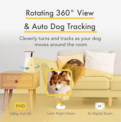 Furbo Rotating 360° View Wide-Angle Pet Camera