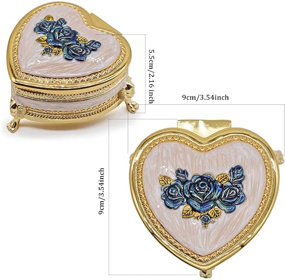 Classic Vintage Heart Shape Jewelry Box