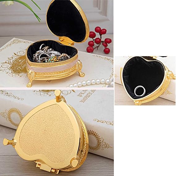 Classic Vintage Heart Shape Jewelry Box