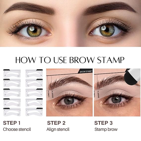 Eyebrow Stamp Stencil Kit