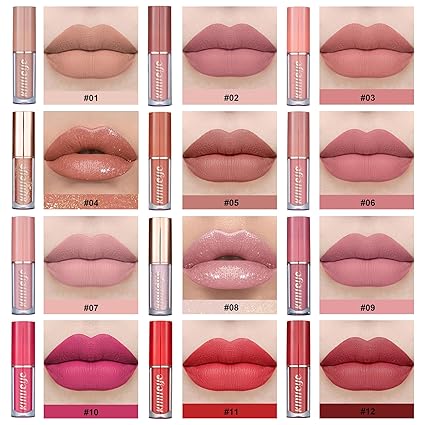 12Pcs Velvet Matte Liquid Lipstick Set