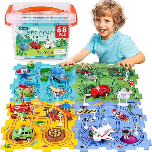 68PCS Puzzle Racer Kids Car